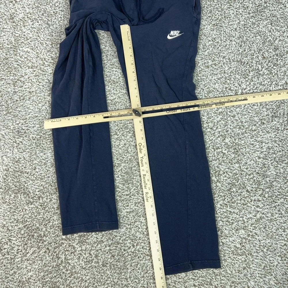 Nike Pants Mens Medium Blue Twill Joggers Elastic Waist Lounge Gym Athletic Club